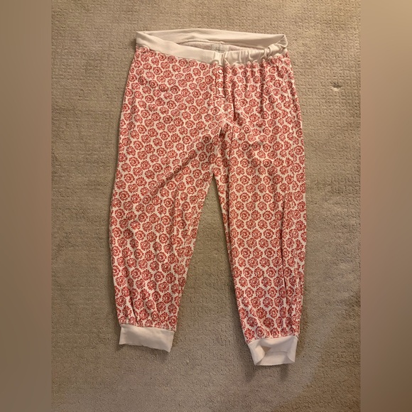 Anthropologie Red/White Celestial Pattern Waffle Knit Pajama Set 2XL - Picture 5 of 8